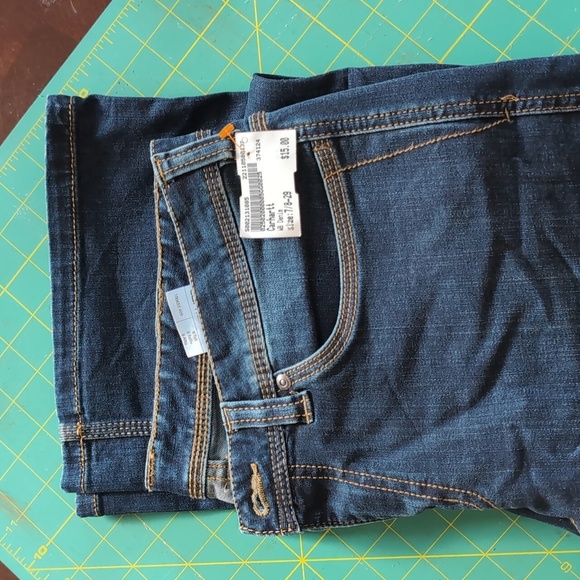 Carhartt Denim - CARHARTT CLASSIC SIZE 8 Boot Cut Dark Wash Great Stitching Soft